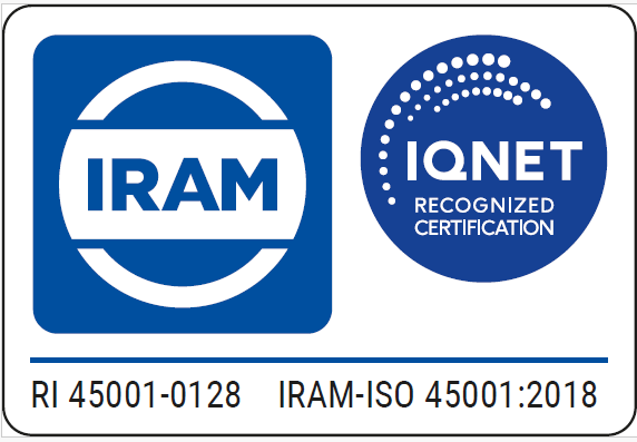 IRAM · IQNET — Seguridad y salud en el trabajo, ISO 45001:2018, registro RI 45001-0128